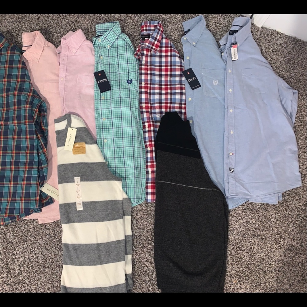 Brand new men’s large causal dress shirts.